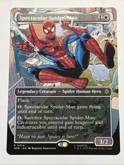MTG Universes Beyond: Spider-man Spectacular Spider-Man Borderless 0014 NM Rare - Image 1