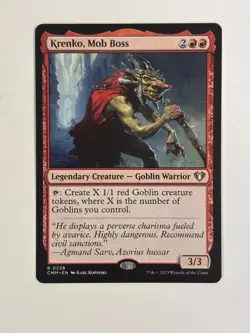 Krenko, Mob Boss Commander Masters Magic the Gathering MTG - Image 1