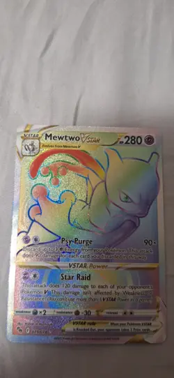 Mewtwo VSTAR 079/078 Rainbow Hyper Rare 2022 Pokemon Go Near Mint - Image 1
