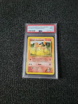 Pokemon Gym Heroes Unlimited Regular Finish Blaine's Charmander - PSA 9! PK931 - Image 1