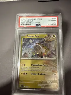 2024 Pokemon SCR EN Raging Bolt Best Buy exclusive #111/142 - PSA 10 - Image 1