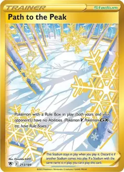 Path to the Peak - 213/189 - Pokemon TCG Astral Radiance - NM - Gold Secret Rare - Image 1