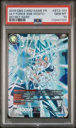Ultimate Force SSB Vegito BT2-123 SCR Dragon Ball Super Card FRENCH PSA 10 🔥 - Image 1