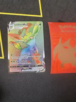 Pokemon Card Leafeon VMAX 204/203 Evolving Skies Holo Secret Rare 210💎NM💎 - Image 1