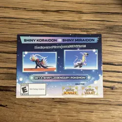 Brand NEW Shiny Koraidon & Miraidon Pokemon Scarlet Violet Code Card - Gamestop - Image 1