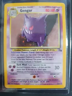 Gengar 5/62 Holo - Fossil Set - Pokemon Card - Moderately Played - Image 1