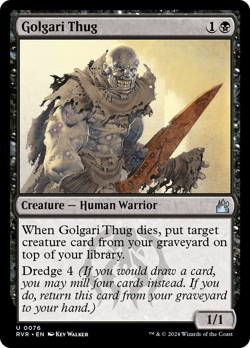 Golgari Thug Ravnica Remastered PLD Creature Uncommon MAGIC MTG CARD ABUGames - Image 1