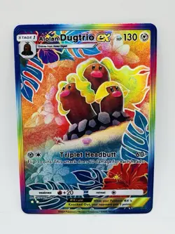 Pokemon POCKET Dugtrio Kawaii illustration DIY Doujin Art Card - Image 1