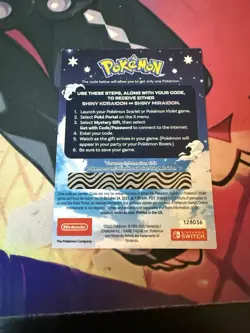 Lot of 2 Shiny Miradon Or Koraidon Code Card (unscratched) - Image 3