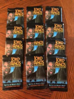 12 Packs Decipher Lord of the Rings Trading Card Game Battle of Helm's Deep - Image 1