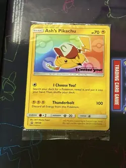 Pokemon Ash’s Pikachu TCG SM108 Promo Card "I Choose You" Sealed - Image 1