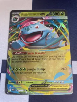Mega Venusaur EX 003/132 Mega Evolution Holo Rare Pokemon Card NM - Image 1