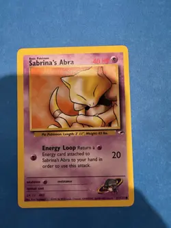 Pokemon TCG Sabrina's Abra Gym Challenge Unlimited Common Card 93/132 LP+ - Image 1