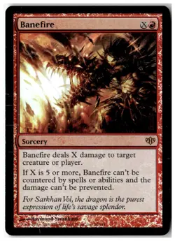 MTG Foil Banefire - Conflux Heavily Played English - Image 1