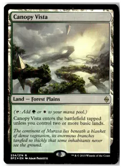 MTG Foil Canopy Vista - Battle for Zendikar Heavily Played English - Image 1