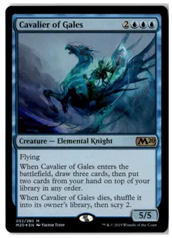 MTG Foil Cavalier of Gales - Core Set 2020 Moderately Played English - Image 1