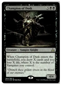 MTG Foil Champion of Dusk - Prerelease Cards Moderately Played English - Image 1