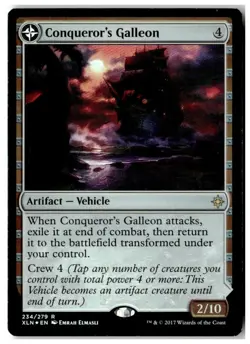 MTG Foil Conqueror's Galleon - Ixalan Heavily Played English - Image 1