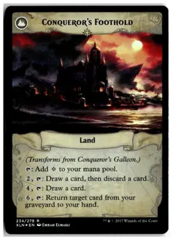 MTG Foil Conqueror's Galleon - Ixalan Heavily Played English - Image 2