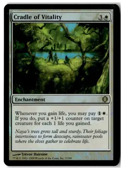 MTG Foil Cradle of Vitality - Shards of Alara Heavily Played English - Image 1