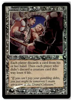 MTG Foil Strongarm Tactics - Onslaught Moderately Played English - Image 1