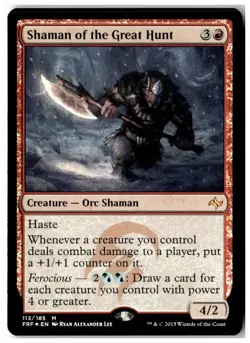 MTG Foil Shaman of the Great Hunt - Fate Reforged Moderately Played English - Image 1