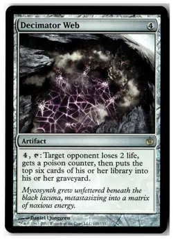 MTG Foil Decimator Web - Mirrodin Besieged Moderately Played English - Image 1