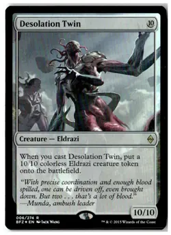 MTG Foil Desolation Twin - Battle for Zendikar Moderately Played English - Image 1