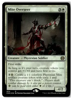 MTG Foil Mite Overseer - Phyrexia: All Will Be One Moderately Played English - Image 1