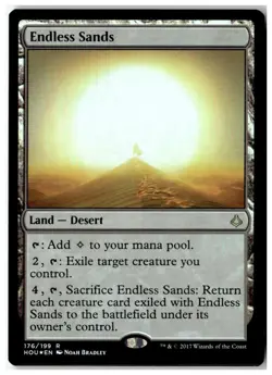 MTG Foil Endless Sands - Hour of Devastation Heavily Played English - Image 1