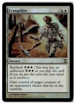 MTG Foil Evangelize - Time Spiral Moderately Played English - Image 1