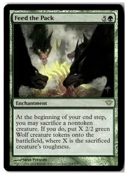 MTG Foil Feed the Pack - Dark Ascension Moderately Played English - Image 1