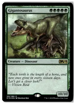 MTG Foil Gigantosaurus - Prerelease Cards Moderately Played English - Image 1
