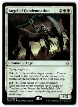 MTG Foil Angel of Condemnation - Hour of Devastation Moderately Played English - Image 1