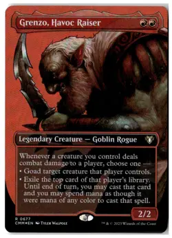 MTG Foil Grenzo, Havoc Raiser (Borderless) - Commander Masters LP English - Image 1