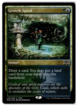 MTG Foil Growth Spiral - FNM Promos Moderately Played English - Image 1