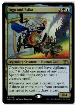 MTG Foil Inga and Esika - March of the Machine Moderately Played English - Image 1