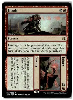 MTG Foil Insult Injury - Amonkhet Moderately Played English - Image 1