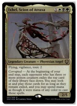 MTG Foil Ixhel, Scion of Atraxa - Commander: Phyrexia All will be One LP English - Image 1