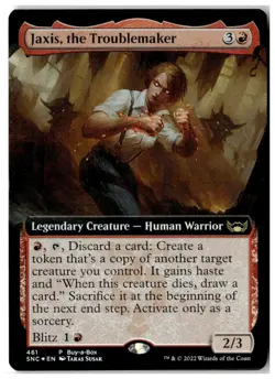 MTG Foil Jaxis, the Troublemaker - Buy-A-Box Promos Heavily Played English - Image 1