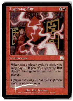 MTG Foil Lightning Rift - Onslaught Moderately Played English - Image 1