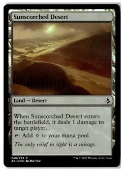 MTG Foil Sunscorched Desert - Amonkhet Moderately Played English - Image 1