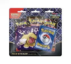 Pokemon TCG Paldean Fates Tech Sticker Collection 3 Packs - Greavard - Image 1
