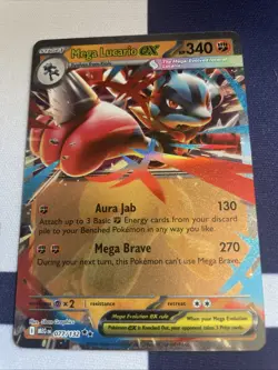 Pokemon TCG Mega Evolution Mega Lucario ex 077/132 English NM - Image 1