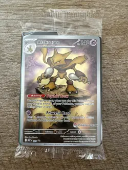 Pokemon Center Stamped Alakazam 009 Pokemon Mega Evolutions - ETB Promo Sealed - Image 1