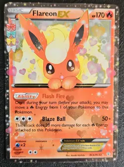 Flareon EX RC6/RC32 Pokemon XY Generations Radiant Collection Card Damaged - Image 1