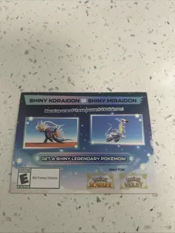 Shiny Koraidon & Miraidon Pokemon Scarlet Violet Code Card - Gamestop - Image 1