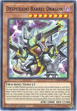 Yu-Gi-Oh Card - LDS1-EN076 - DESPERADO BARREL DRAGON (Purple) (ultra rare) NM/M - Image 1