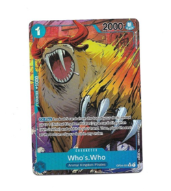 One Piece Card Game Who's.Who OP04-051 R Alternate Art Parallel NM - Image 1