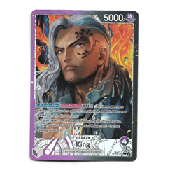 One Piece Card Game King OP08-057 L Leader Alternate Art Parallel Card NM - Image 1
